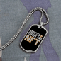 Addicted to Coffee and NFT Crypto Necklace Stainless Steel or 18k Gold Dog Tag 24" Chain-Express Your Love Gifts