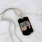 Addicted to Coffee and NFT Crypto Necklace Stainless Steel or 18k Gold Dog Tag 24" Chain-Express Your Love Gifts