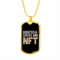 Addicted to Coffee and NFT Crypto Necklace Stainless Steel or 18k Gold Dog Tag 24" Chain-Express Your Love Gifts