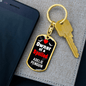 Adelie Penguin Bird Keychain Stainless Steel or 18k Gold Dog Tag Keyring-Express Your Love Gifts