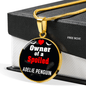 Adelie Penguin Bird Owner Necklace Circle Pendant Stainless Steel or 18k Gold 18-22"-Express Your Love Gifts