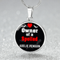 Adelie Penguin Bird Owner Necklace Circle Pendant Stainless Steel or 18k Gold 18-22"-Express Your Love Gifts