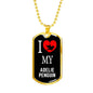 Adelie Penguin Necklace Stainless Steel or 18k Gold Dog Tag 24" Chain-Express Your Love Gifts