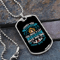 Adopt a Dog Blue Necklace Stainless Steel or 18k Gold Dog Tag 24" Chain-Express Your Love Gifts