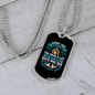 Adopt a Dog Blue Necklace Stainless Steel or 18k Gold Dog Tag 24" Chain-Express Your Love Gifts