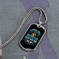 Adopt a Dog Blue Necklace Stainless Steel or 18k Gold Dog Tag 24" Chain-Express Your Love Gifts