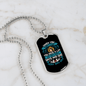Adopt a Dog Blue Necklace Stainless Steel or 18k Gold Dog Tag 24" Chain-Express Your Love Gifts