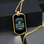Adopt a Dog Blue Necklace Stainless Steel or 18k Gold Dog Tag 24" Chain-Express Your Love Gifts