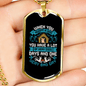 Adopt a Dog Blue Necklace Stainless Steel or 18k Gold Dog Tag 24" Chain-Express Your Love Gifts