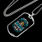 Adopt a Dog Blue Necklace Stainless Steel or 18k Gold Dog Tag 24" Chain-Express Your Love Gifts
