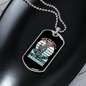 Adopt a Dog Necklace Stainless Steel or 18k Gold Dog Tag 24" Chain-Express Your Love Gifts