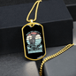 Adopt a Dog Necklace Stainless Steel or 18k Gold Dog Tag 24" Chain-Express Your Love Gifts