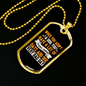 Adopt a Dog Yellow Necklace Stainless Steel or 18k Gold Dog Tag 24" Chain-Express Your Love Gifts