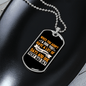 Adopt a Dog Yellow Necklace Stainless Steel or 18k Gold Dog Tag 24" Chain-Express Your Love Gifts