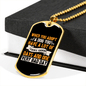 Adopt a Dog Yellow Necklace Stainless Steel or 18k Gold Dog Tag 24" Chain-Express Your Love Gifts