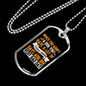 Adopt a Dog Yellow Necklace Stainless Steel or 18k Gold Dog Tag 24" Chain-Express Your Love Gifts