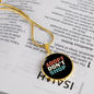 Adopt Don't Shop Cat Circle Necklace Stainless Steel or 18k Gold 18-22"-Express Your Love Gifts