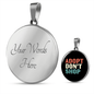 Adopt Don't Shop Cat Circle Necklace Stainless Steel or 18k Gold 18-22"-Express Your Love Gifts