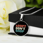 Adopt Don't Shop Cat Circle Necklace Stainless Steel or 18k Gold 18-22"-Express Your Love Gifts