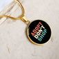 Adopt Don't Shop Cat Circle Necklace Stainless Steel or 18k Gold 18-22"-Express Your Love Gifts