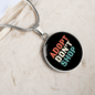 Adopt Don't Shop Cat Circle Necklace Stainless Steel or 18k Gold 18-22"-Express Your Love Gifts