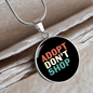 Adopt Don't Shop Cat Circle Necklace Stainless Steel or 18k Gold 18-22"-Express Your Love Gifts