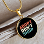 Adopt Don't Shop Cat Circle Necklace Stainless Steel or 18k Gold 18-22"-Express Your Love Gifts