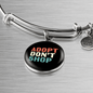 Adopt Don't Shop Pet Bracelet Stainless Steel or 18k Gold Circle Bangle-Express Your Love Gifts