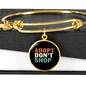 Adopt Don't Shop Pet Bracelet Stainless Steel or 18k Gold Circle Bangle-Express Your Love Gifts