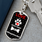 Affenpinscher Keychain Stainless Steel or 18k Gold Dog Tag Keyring-Express Your Love Gifts