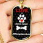 Affenpinscher Love Is Stainless Steel or 18k Gold Dog Tag 24" Chain-Express Your Love Gifts