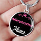 Affenpinscher Mama Necklace Circle Pendant Stainless Steel or 18k Gold 18-22" Dog Mom Pendant-Express Your Love Gifts