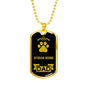 Afghan Hound Dad Dog Tag Stainless Steel or 18k Gold 24" Chain-Express Your Love Gifts