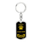Afghan Hound Dog Dad Dog Tag Keychain Stainless Steel or 18k Gold-Express Your Love Gifts