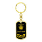 Afghan Hound Dog Dad Dog Tag Keychain Stainless Steel or 18k Gold-Express Your Love Gifts