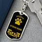 Afghan Hound Dog Dad Dog Tag Keychain Stainless Steel or 18k Gold-Express Your Love Gifts