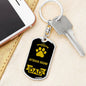 Afghan Hound Dog Dad Dog Tag Keychain Stainless Steel or 18k Gold-Express Your Love Gifts