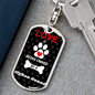 Afghan Hound Keychain Stainless Steel or 18k Gold Dog Tag Keyring-Express Your Love Gifts