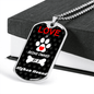 Afghan Hound Love Is Stainless Steel or 18k Gold Dog Tag 24" Chain-Express Your Love Gifts