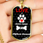Afghan Hound Love Is Stainless Steel or 18k Gold Dog Tag 24" Chain-Express Your Love Gifts