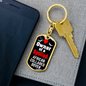 African CollAred Dover Bird Keychain Stainless Steel or 18k Gold Dog Tag Keyring-Express Your Love Gifts