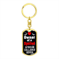 African CollAred Dover Bird Keychain Stainless Steel or 18k Gold Dog Tag Keyring-Express Your Love Gifts