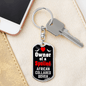 African CollAred Dover Bird Keychain Stainless Steel or 18k Gold Dog Tag Keyring-Express Your Love Gifts