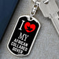 African CollAred Dover Bird Lover Keychain Stainless Steel or 18k Gold-Express Your Love Gifts