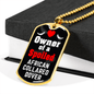 African Collared Dover Bird Necklace Stainless Steel or 18k Gold Dog Tag 24" Chain-Express Your Love Gifts