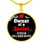 African CollAred Dover Bird Owner Necklace Circle Pendant Stainless Steel or 18k Gold 18-22"-Express Your Love Gifts