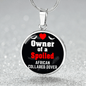 African CollAred Dover Bird Owner Necklace Circle Pendant Stainless Steel or 18k Gold 18-22"-Express Your Love Gifts