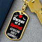 African Grey Hornbill Bird Keychain Stainless Steel or 18k Gold Dog Tag Keyring-Express Your Love Gifts