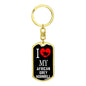 African Grey Hornbill Bird Lover Keyring Keychain Stainless Steel or 18k Gold-Express Your Love Gifts