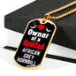 African Grey Hornbill Bird Necklace Stainless Steel or 18k Gold Dog Tag 24" Chain-Express Your Love Gifts